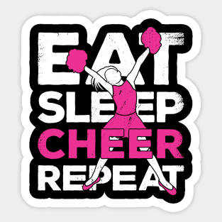 Eat Sleep Cheer Repeat Cheerleader Gift Sticker